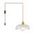 Plug-in Pendant Light with Petal Glass Shade, Vintage Hanging Light with Cord-1164435811