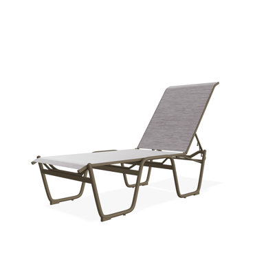 Chaise longue sans accoudoirs empilable en aluminium Gardenella