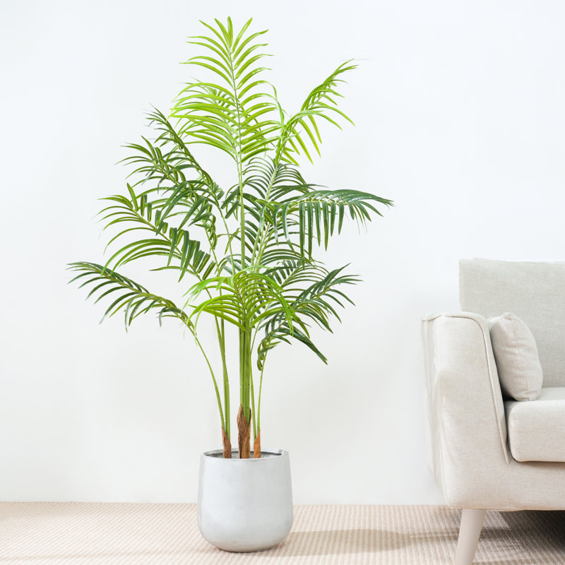 Anjie Faux Palm Tree in Pot, 120cm H  x 30cm W  x 30cm D