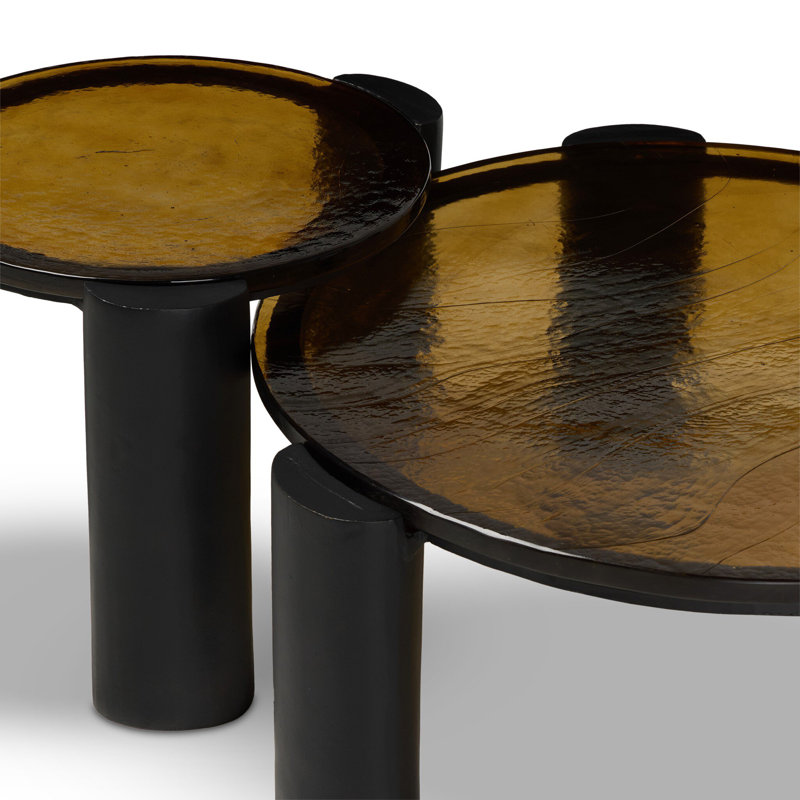 Rover Glass Nesting End Table