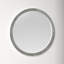 Simone Engineered Wood Round Wall Mirror-1857996057