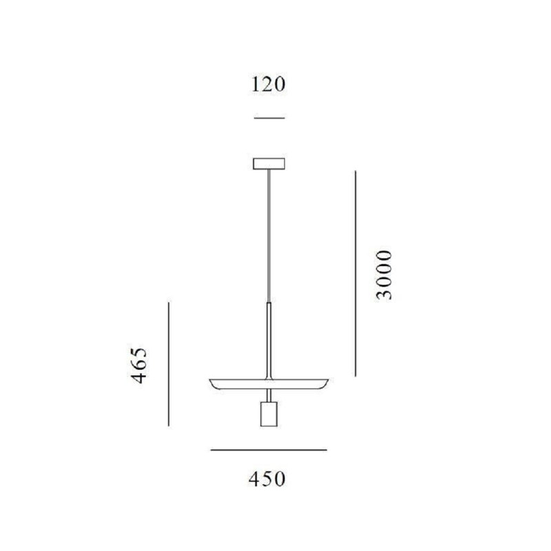 1 - Light LED Single Pendant, Matt Black, Matt Black