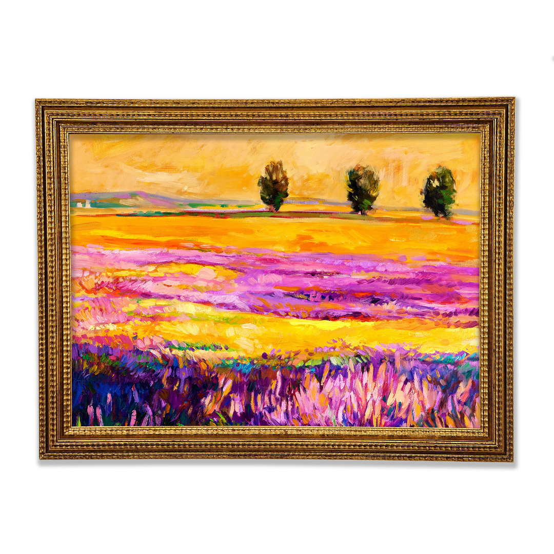 Pink Fields Of Gold - Einzelne Bilderrahmen Kunstdrucke