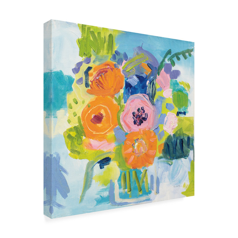 Art sur toile Farida Zaman «Summer Bouquet», H 18 po x l 18 po x P 2 po