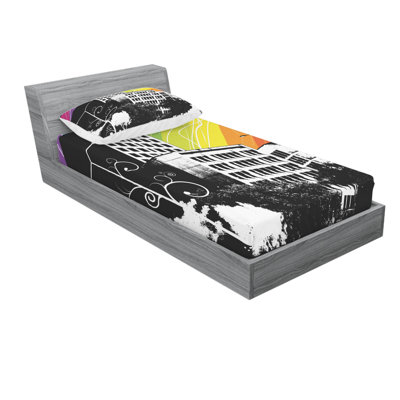 Ensemble de draps en ciel d’inspiration immeubles