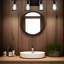 Applique murale 4 pièces pour salle de bain bronze huilé et bronze industriel