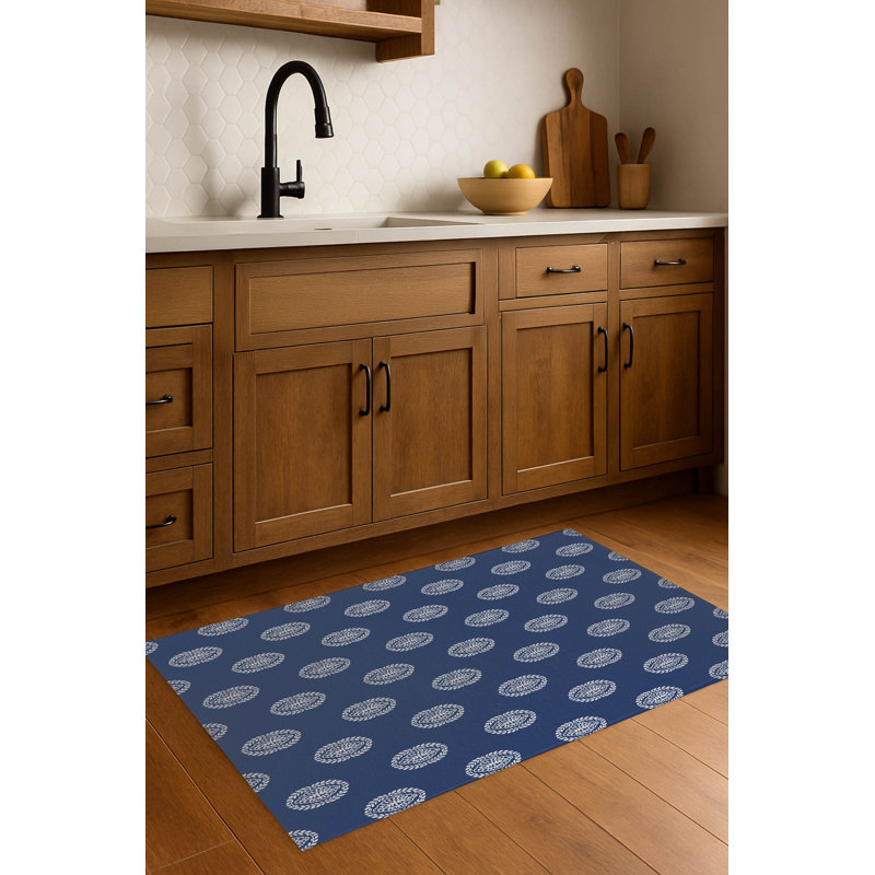 Tapis de cuisine Maddy, Rectangulaire 3 pi x 5 pi, Marine