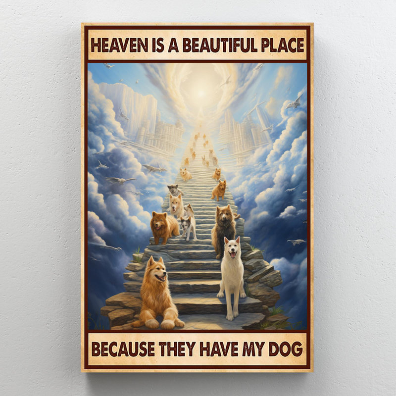 Ils ont mon chien sur toile, impression, H 36 po x l 24 po x P 1,25 po