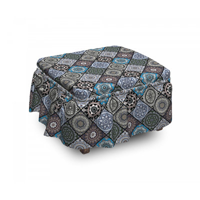 Box Cushion Ottoman Slipcover