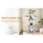 Tour pour arbre à chat 78,8 po gris clair avec base large, grand condo, poteau à griffes 12 sisal, grand hamac, grande plateforme supérieure, nombreux perchoirs et jouet interactif-1572331095