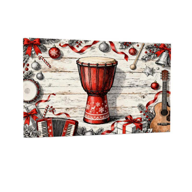 Instruments de musique et décorations de Noël