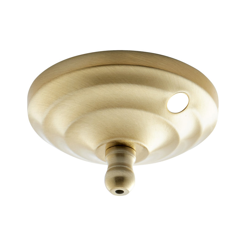 Bowl Ceiling Medallion, Aged Brass