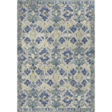 Sorrento Hand Tufted PET Indoor/Outdoor Rug in Natural/Blue/Yellow