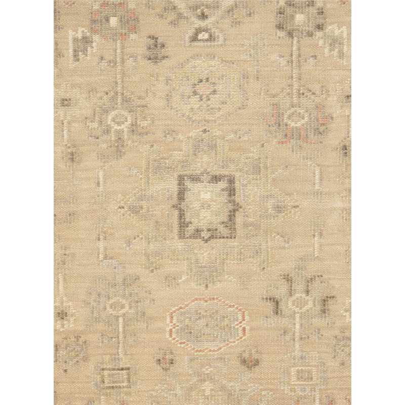 Oushak Cream Wool Area Rug