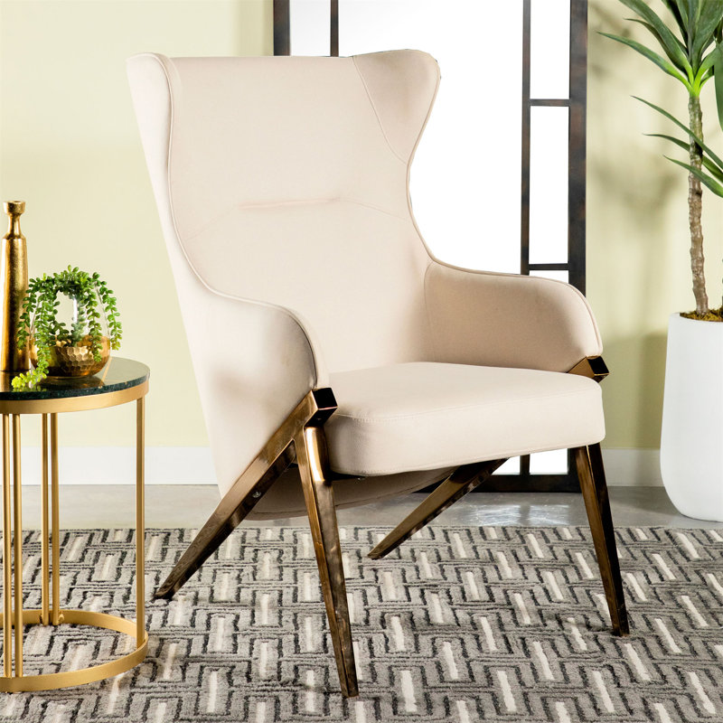 Fauteuil d'appoint Crendon, Crème