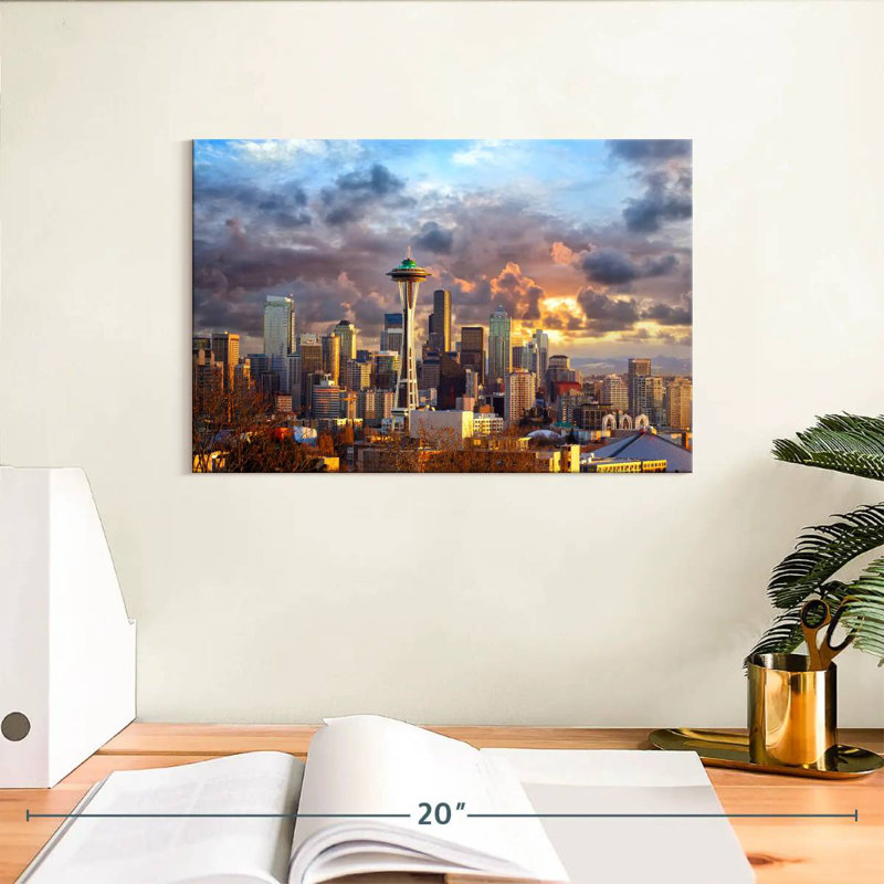 Ravi Seattle Sunset Sky, 8" H x 12" W