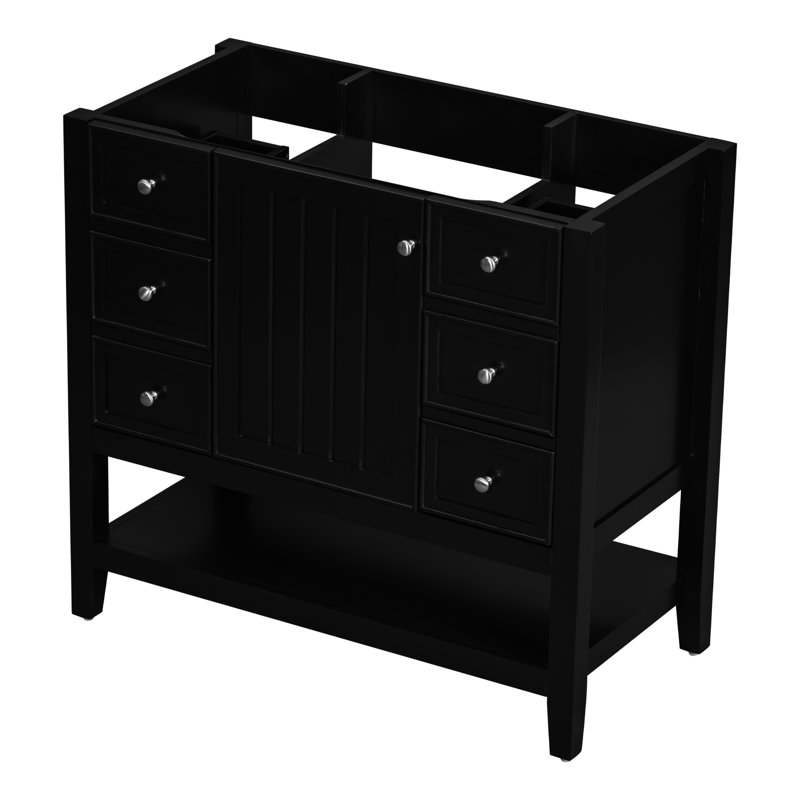 Base de meuble-lavabo moderne 36 po - 1 armoire et 3 tiroirs