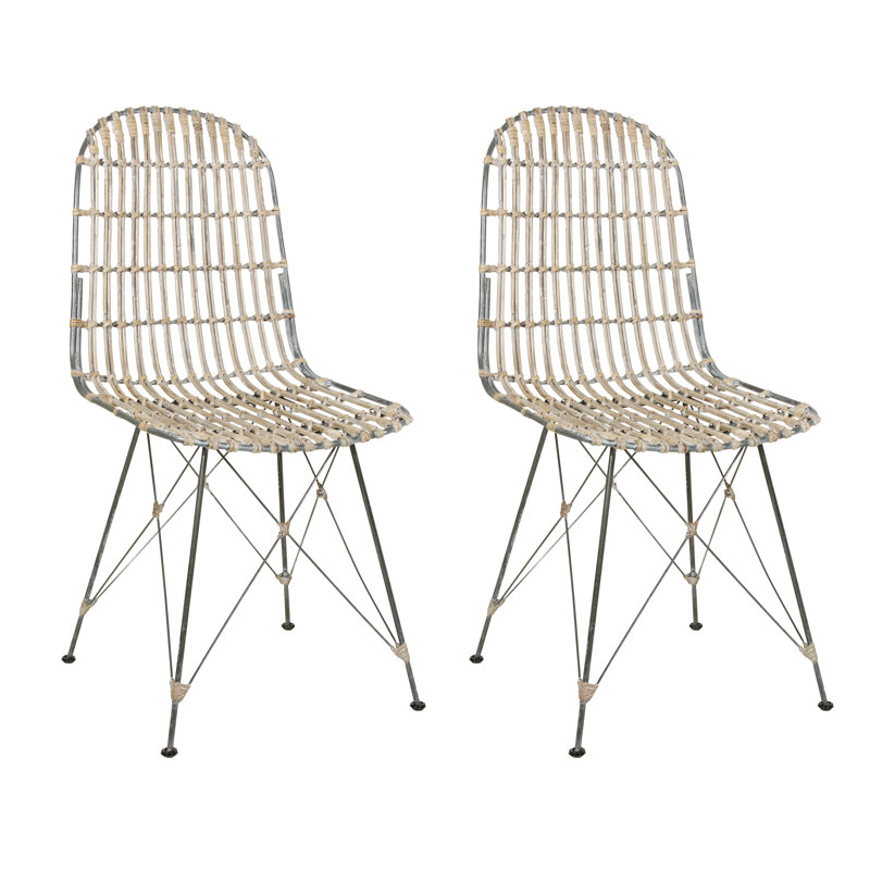 Chaise d'appoint en coton Cara, Gris