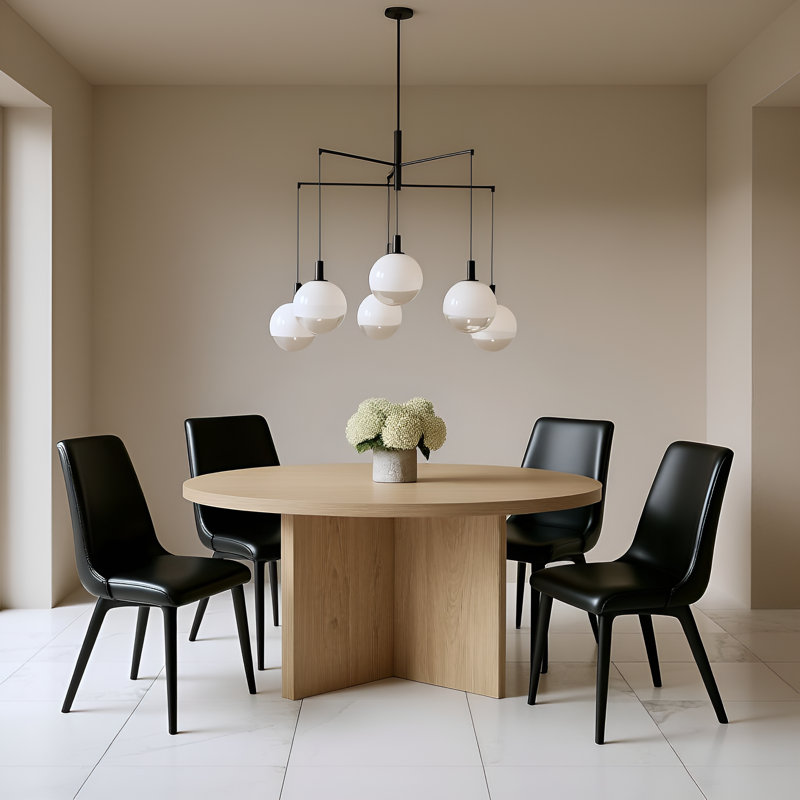 Sean Lavin Torian 6 Light Dining Room Chandelier With Milk Clear Glass Mix Shade, 6 Lights, Aged Iron