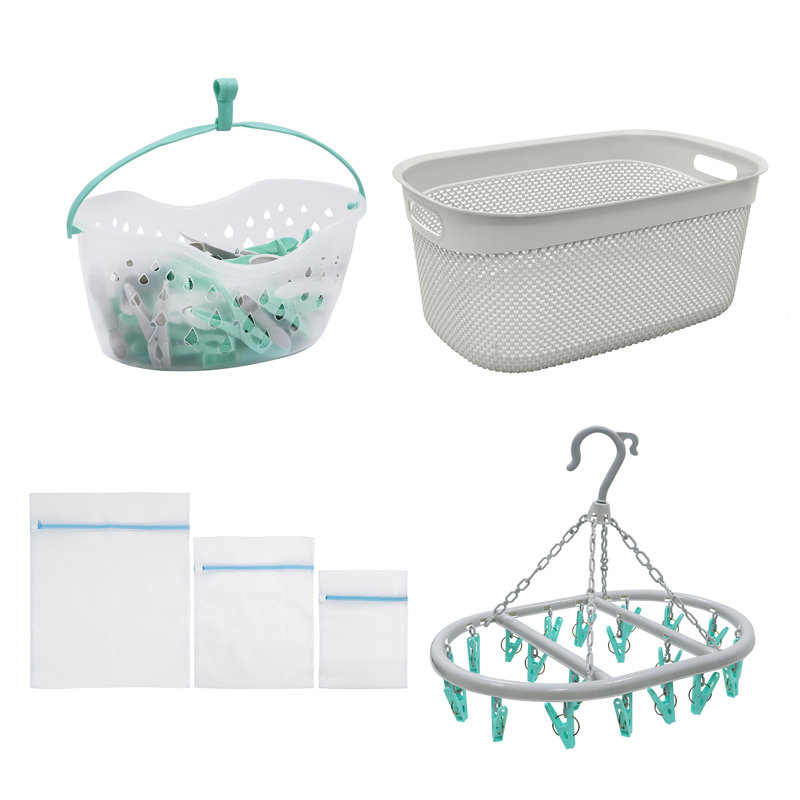 Polypropylene Laundry Room Organizer, Ice Grey