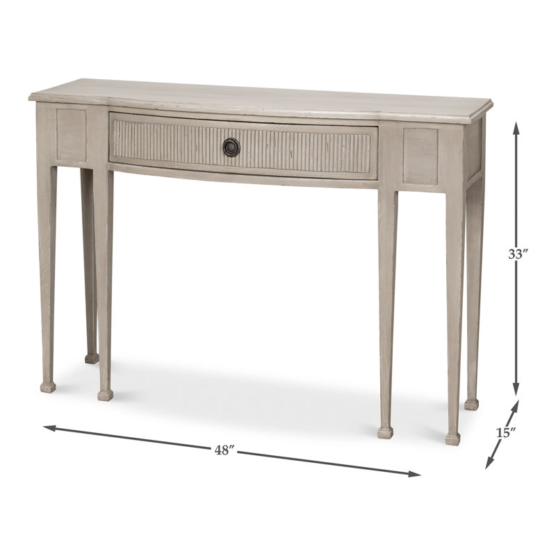Madora 48'' W Solid Wood Console Table, Gray Traditional