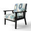 'Genella - Modern Gold Timetable II - Fauteuil rembourré Mid-Century