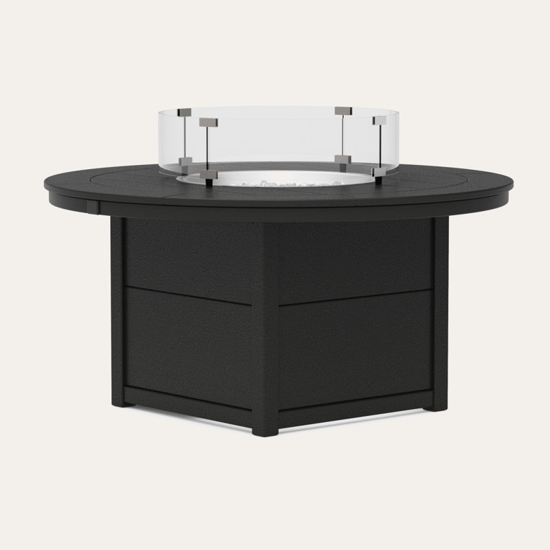 Table ronde pour foyer POLYWOOD, Noir