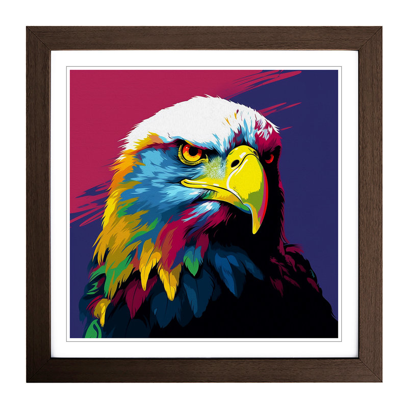 Single Picture Frame Print on Wood, Walnut
