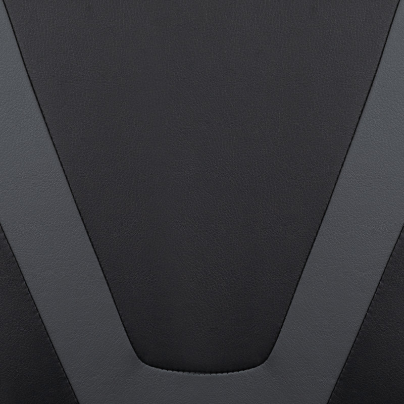 Ergonomic LeatherSoft Computer Gaming Chair with Fully Reclining Back and Slide-Out Footrest, Grey