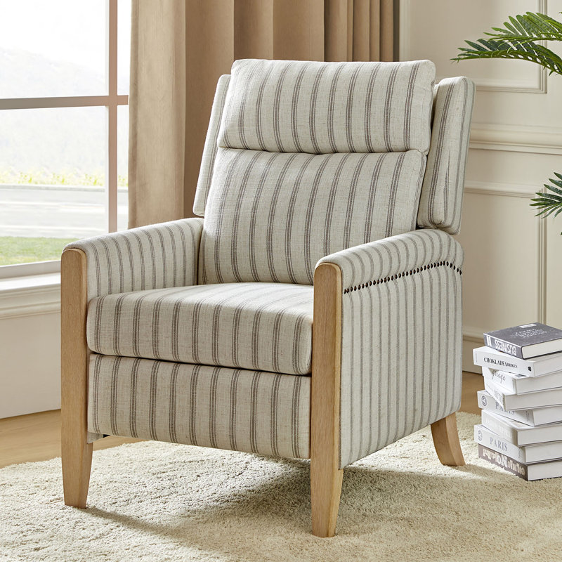 Fauteuil inclinable de 28,74 po Terren, Gris à rayures