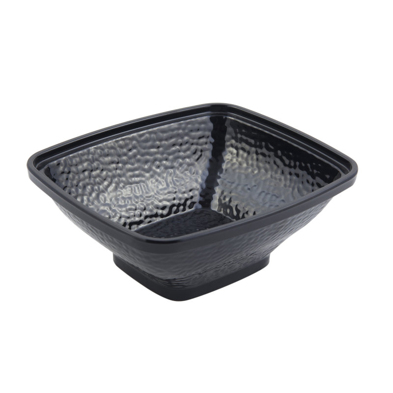 Bon Chef Dynasty Square Melamine Serving Bowl, Black
