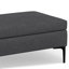 Repose-pieds rectangulaire avec rangement caché en tissu d'aspect lin Mid-Century de 36 po Rebecca-432112416