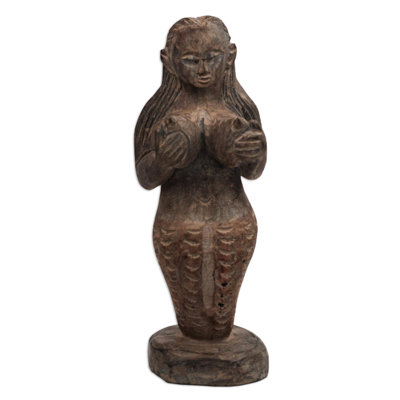 Figurine en bois sensuous sirène Kraig