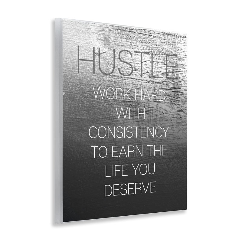  Hustle Motivational Definition Wall Plaque Art by Daphne Polselli