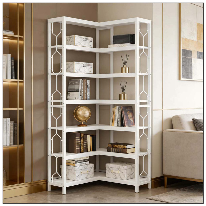 White Corner Bookcase