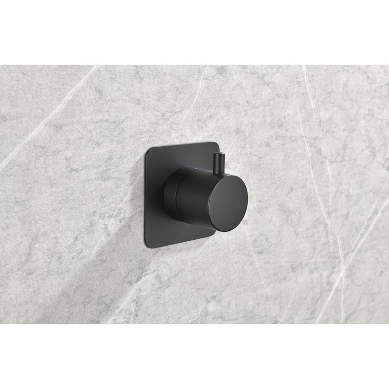 Corps de soupape de douche 3/4 po - poignée de contrôle de volume en laiton réglable en nickel brossé 3 pièces