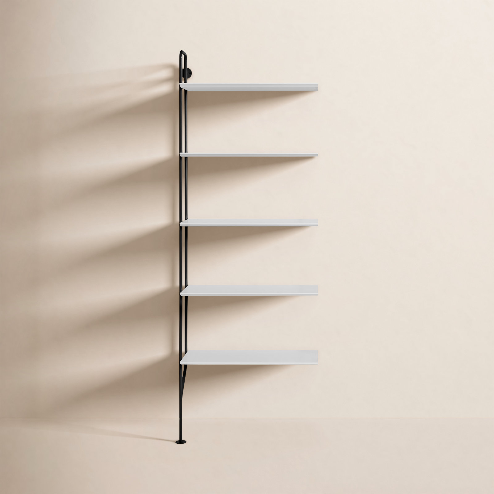 Hitch 26" Bookcase, White/Black