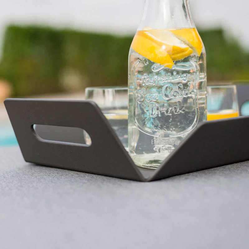 Kumar Outdoor Fabric Aluminium Table Tray, Grey