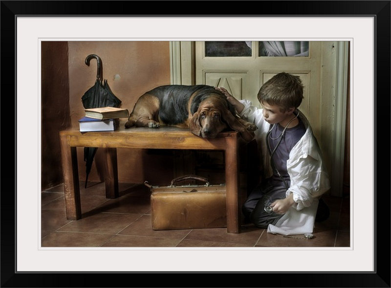"Straub" Marco and Lola "par Javier Senosiain, reproduction de photo, Cadre noir, H 28 po x l 38 po x P 1 po