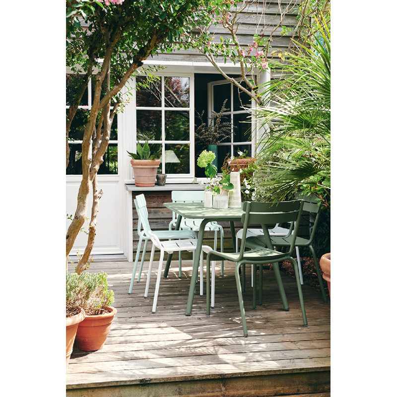 Chaise de salle à manger de jardin empilable Luxembourg, Coton, 4