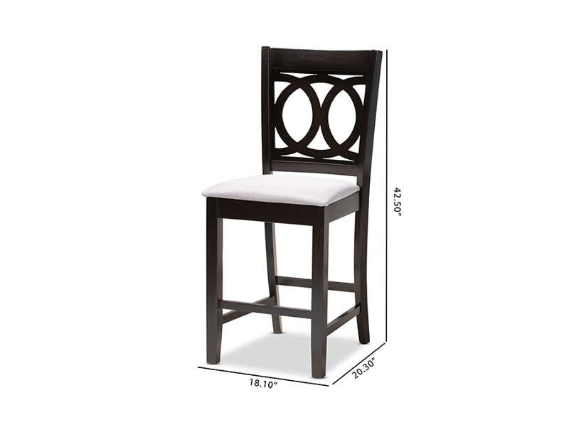 Tabouret de comptoir 25 po Britte, Lin gris