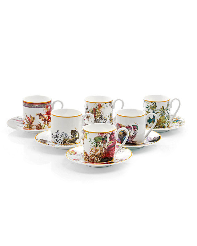 FLOWERS Bone China Coffee Cup