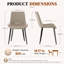 Chaises de salle à manger rembourrées modernes en cuir synthétique avec pieds robustes en métal (ensemble de 6)-526182156
