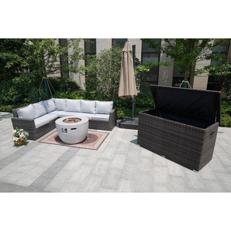 6 - Person Modular Patio Conversation Set with Cushions