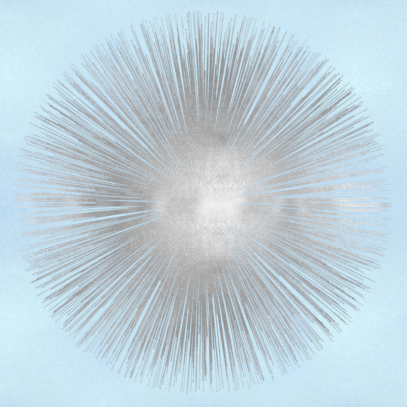 Sunburst Silver On Blue I by Abby Young - Wrapped Canvas Art Prints, 91cm H x 91cm W