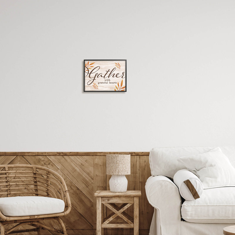 «Gather With Grateful Hearts», estampe numérique par Yass Naffas Designs, H 11 po x l 14 po x P 1,5 po