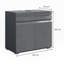 Mair 60cm Single Bathroom Vanity Base Only in Anthracite