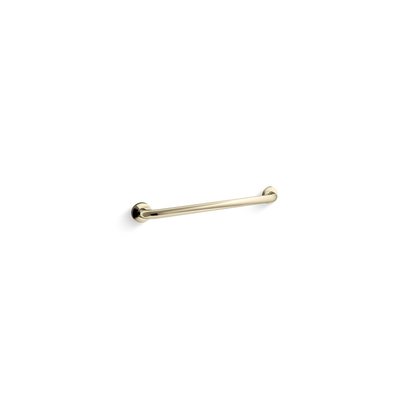 Contemporary Grab Bar, Vibrant French Gold, 24"W