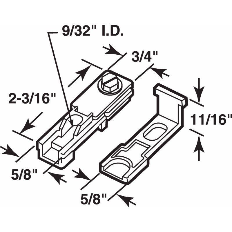 Support de porte pivotant à deux volets pliable New Style (1 ensemble)