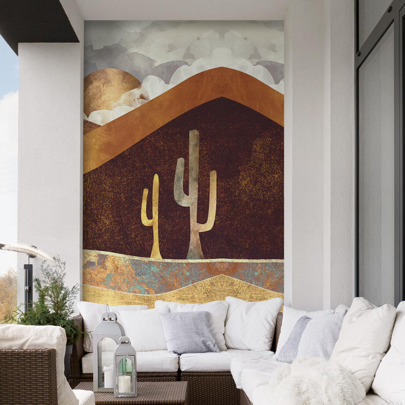 Abstract Mountains Peel & Stick Abstract Border, 120" L x 72" W